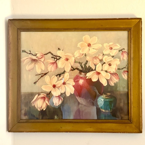 Vintage Other - Vintage Artwork Emmanuel Ottega “Magnolias”, Framed 26.5”x23”